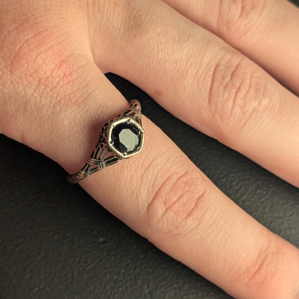 Elegant Black Stone Ring